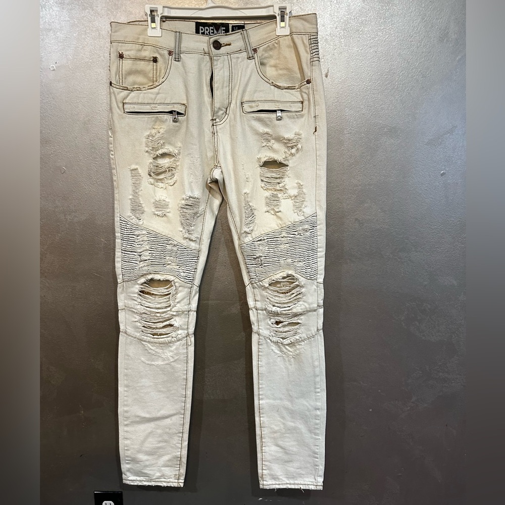 PREME Mens acid colorwashed jeans